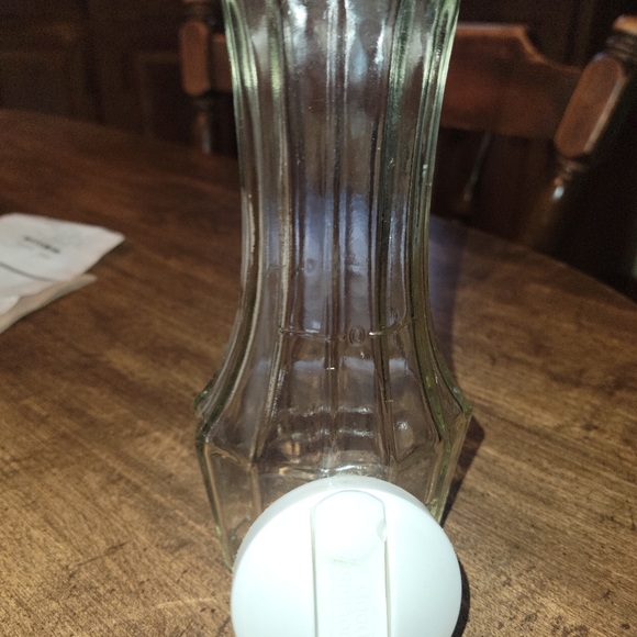 1980'S CLEAR GLASS CRUET - Picture 4 of 4